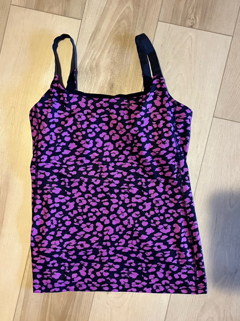 LULU LEMON 🍋 Pink & Black Leopard Print Tank Top